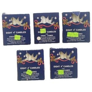 Candles For Angel Chimes & Carousel Chimes NOS Open Box 5 Boxes x 8 Candles = 40